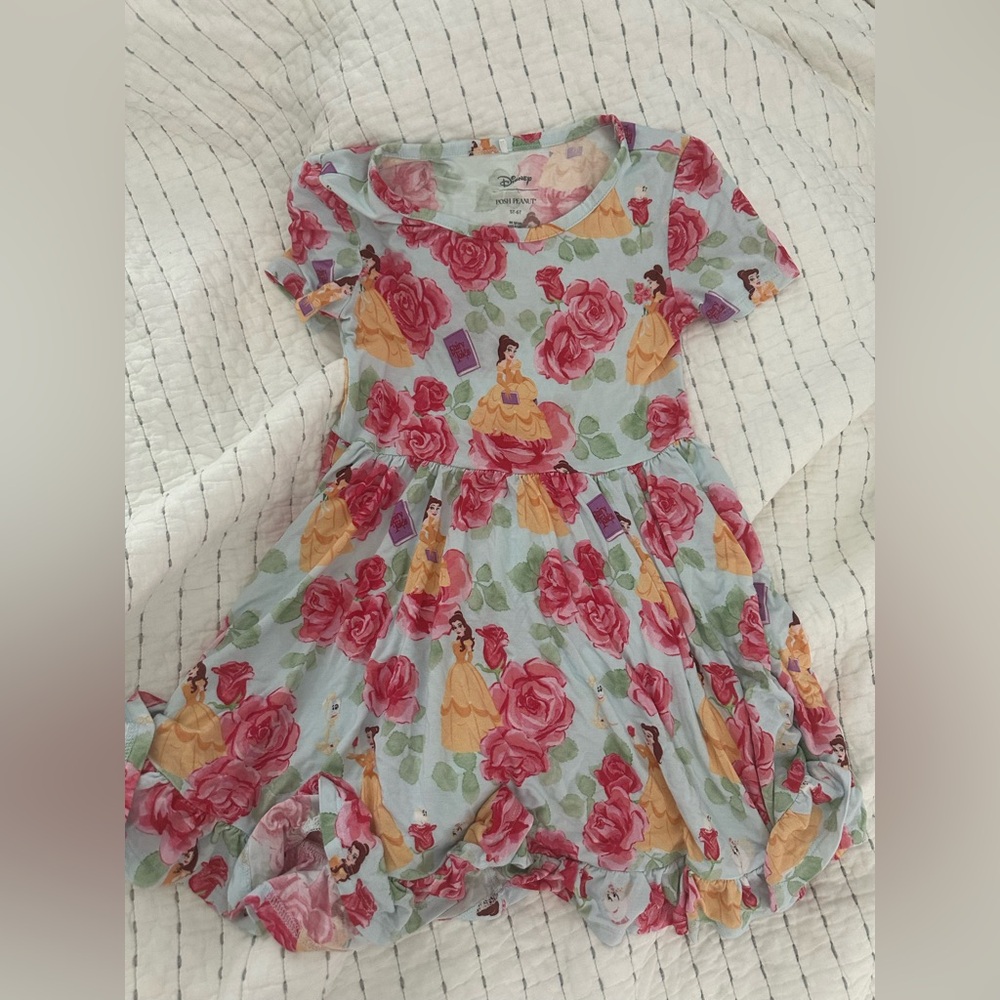 Posh Peanut Kids Dress - Red and Yellow Floral